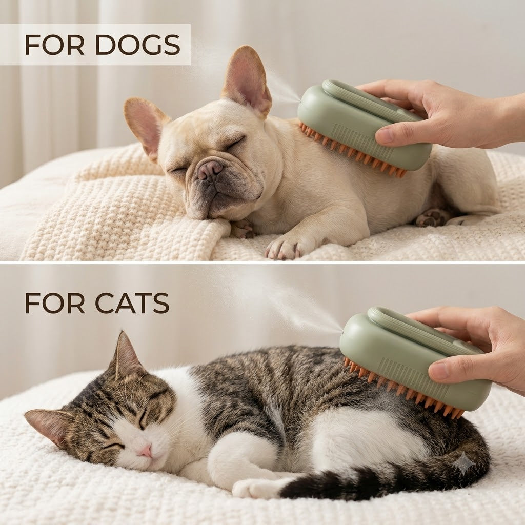 PurCafe™ Steam Grooming Brush for Cats and Dogs